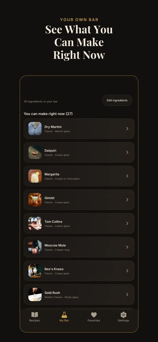 HomeBar — your own bar