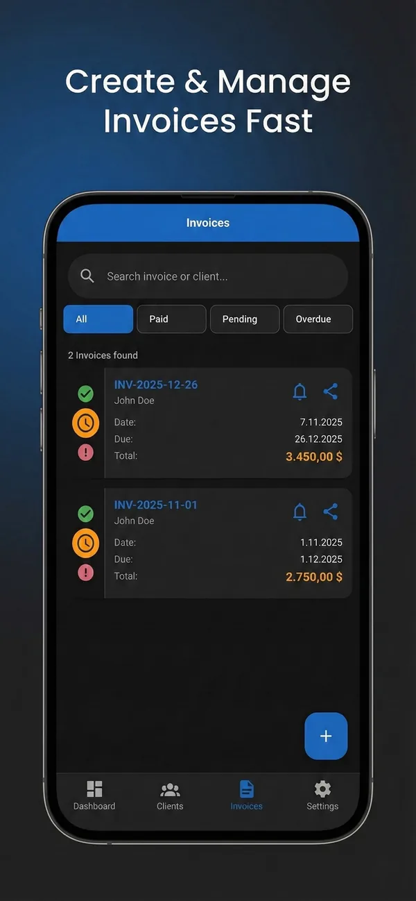 Speed Bill — invoices